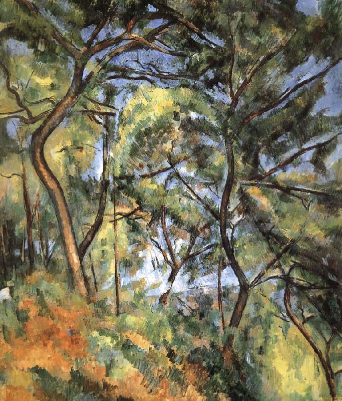 Paul Cezanne forest oil painting picture